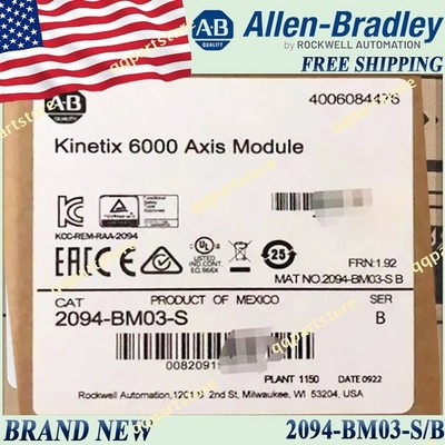 New in Box AB 2094-BM03-S/B Kinetix 6000 Axis Module 2094-BM03-S serB Free Ship