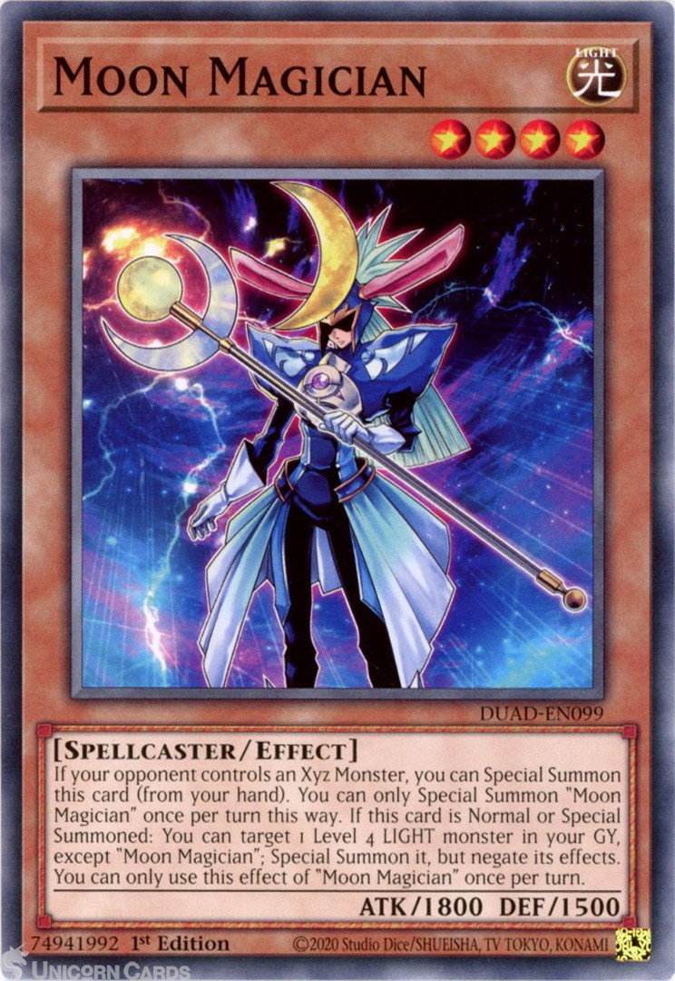 DUAD-EN099 Moon Magician : Common 1st Edition Mint YuGiOh Card