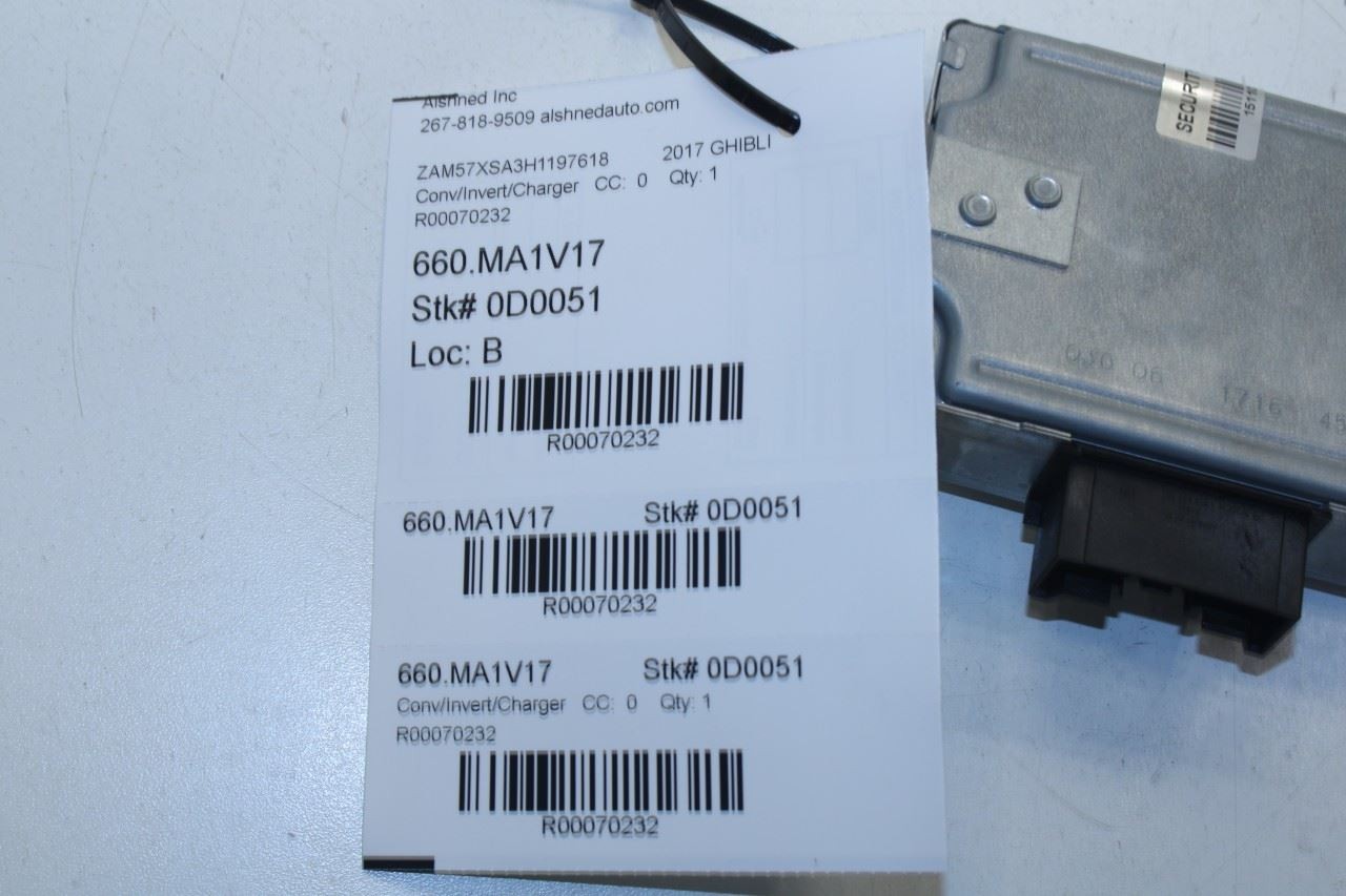 2017-21 Maserati Ghibli 3.0L Voltage Stabilizer Power Inverter Module 675000493