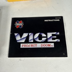 Vice Project Doom Nintendo Entertainment System NES Complete CIB w All Inserts