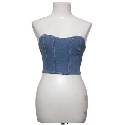 In the Style, Tube Top, Größe: 36, Blau, Baumwolle/Elasthan/Polyester #MIx