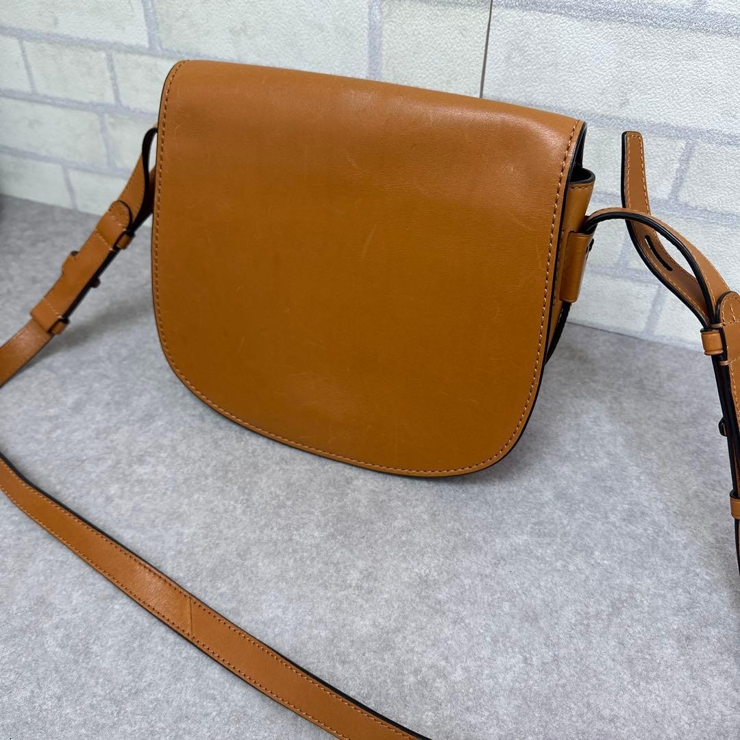 Tory Burch Shoulder Bag Leather Saddle Oak Brown Women's From Japan thumbnail 15
