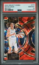 2024 PANINI SELECT WNBA SEVGI UZUN #177 RED ICE PRIZM PSA 10