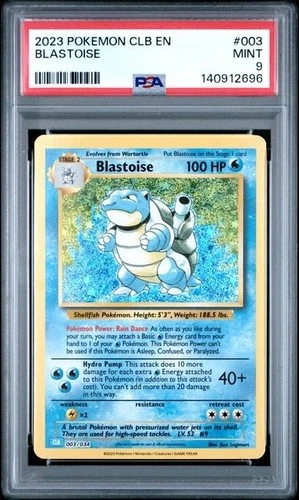 Blastoise 003 - Classic Blastoise & Suicune ex Deck PSA 9 Mint