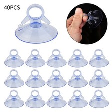 20X 45mm Car Sunshade Suction PVC Cups Plastic Glass Clear Rubber Suckers Pads