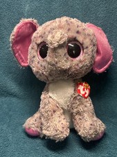 Ty Beanie Boo Speck The Elephant 2015 Medium Stuffed Animal Plush Toy New NWT