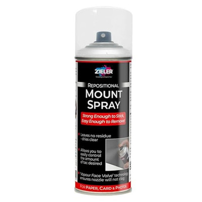 ZIELER  Repositional Adhesive Mount Spray (400 ml große Dose) - stark genug t...