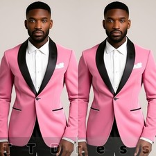 Men Suits Shawl Lapel Slim Fit Blazer Wedding Prom Party Dinner Formal Suit Coat