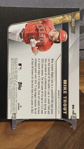 2023 Topps Update Mike Trout Black Gold Angels Holo - Picture 2 of 2