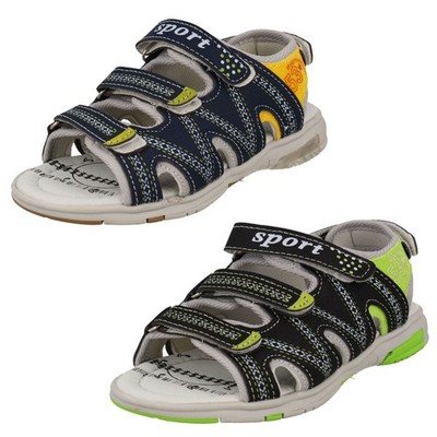 Jungen Spot On Open Toe Sommer Sandalen mit Klettverschluss