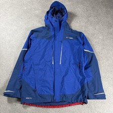 Berghaus Jacket Mens Large Blue Mera Peak Waterproof Hiking Rain Coat Utility