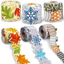206.7 Feet 3 Roll Snowflake Bulletin Board Border Pumpkin Leaves Maple Border...