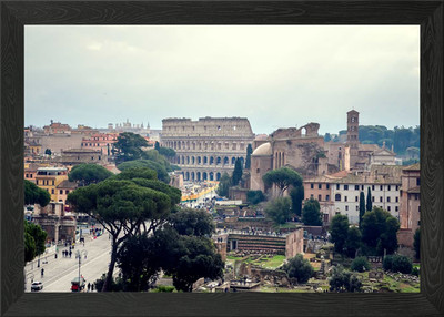 Rom Stadtbild mit Kolosseum Blick Gerahmtes Wandbild Poster Leinwanddruck Bild