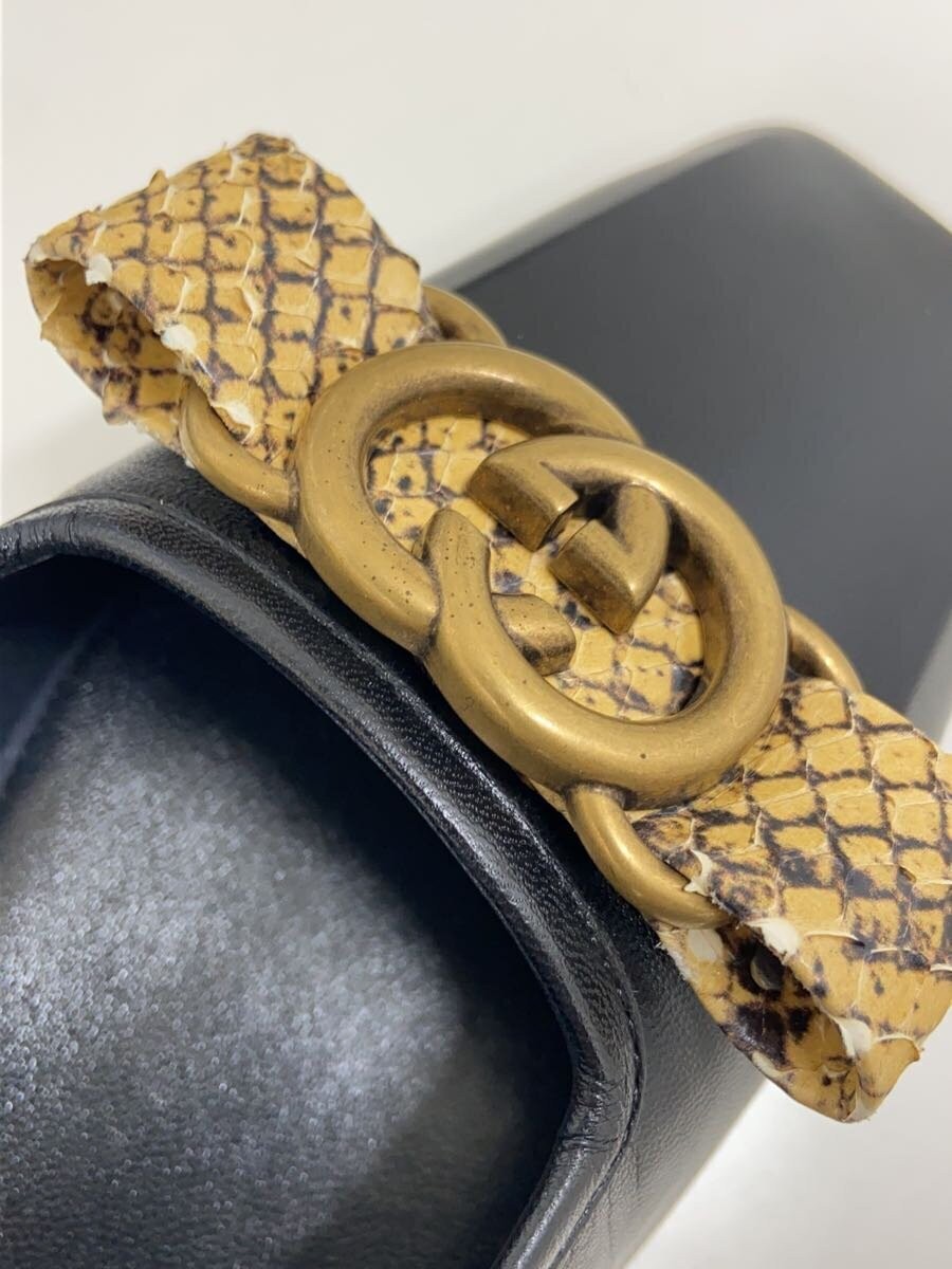 Gucci Ribbon Flat Pumps/Python/36/Blk/Leather// - image 9