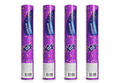Konfetti Kanone Party Popper 4er Set Kindergeburtstag Geburtstag Deko Feier Fest