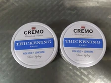 2 Pks Cremo Hair Styling Paste Barber Grade Texture High Hold Low Shine #S19