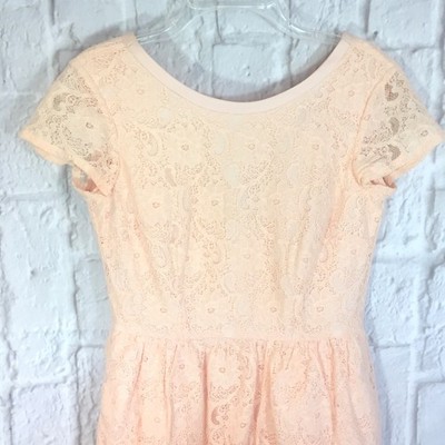 H & M Conscious Collection Peachy Pink Lace Dress with Pockets size 8 | eBay H & M Conscious Collection Peachy Pink Lace Dress with Pockets size 8 | eBay