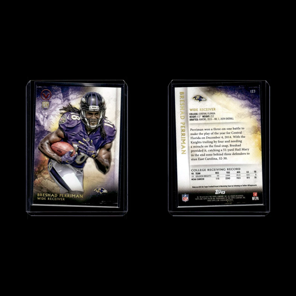 Breshad Perriman Rookie #123 2015 Topps Valor Baltimore Ravens Football Card NFL - Image 3 of 3