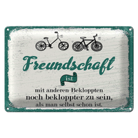 Blechschild Spruch Freundschaft Noch Bekloppter Sein 30X20Cm