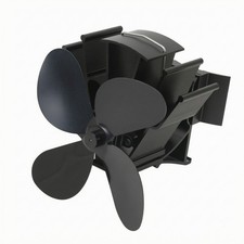 Heat-Powered Fireplace Fan with Handle Battery without Cost for Reading Corners