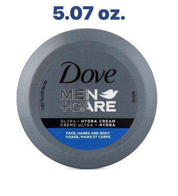 Dove Men + Care Ultra-Hydra Cream for Face, Hands and Body, 5.07 Fl. Oz.
