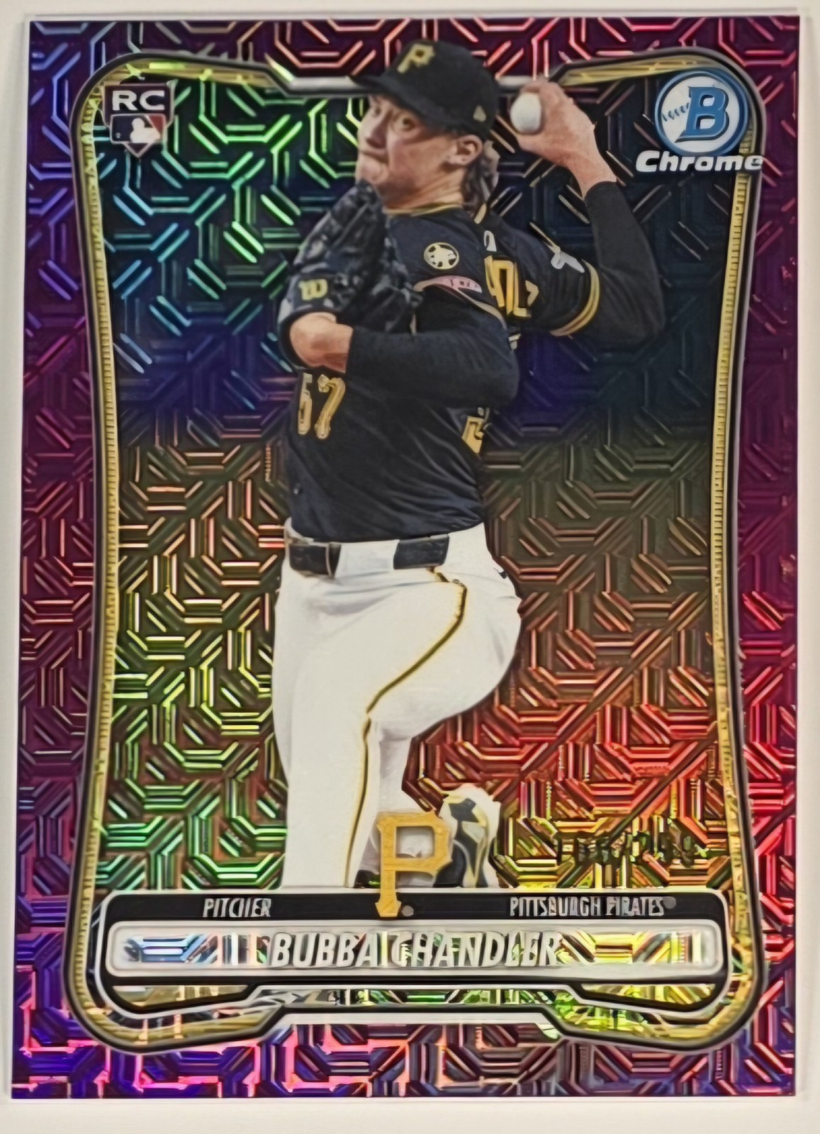 2026 Bowman Chrome Bubba Chandler Fuchsia Mojo Refractor RC /299 #38 Pirates 
