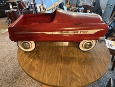 Vintage Garton Fire Truck Pedal Car 1960's In Very Nice Shape 