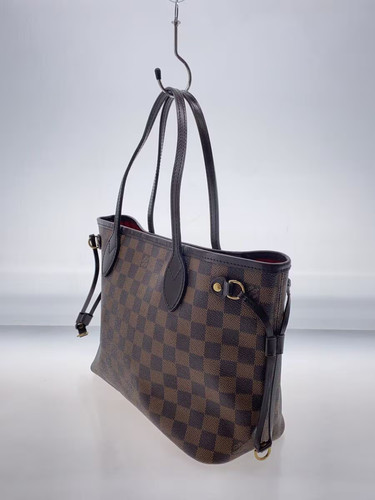LOUIS VUITTON 1) Neverfull PM Damier Ebene BRW PVC BRW Allover from Japan - Bild 2 von 5