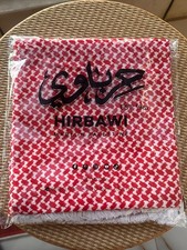 Hirbawi Palestinian Kufiya Authentic Keffiyeh Red White Made in Palestine New