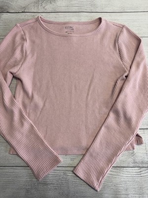 EST.PAC Shirt Womens Large Pink Ribbed Long Sleeve Crewneck Pullover Top Soft