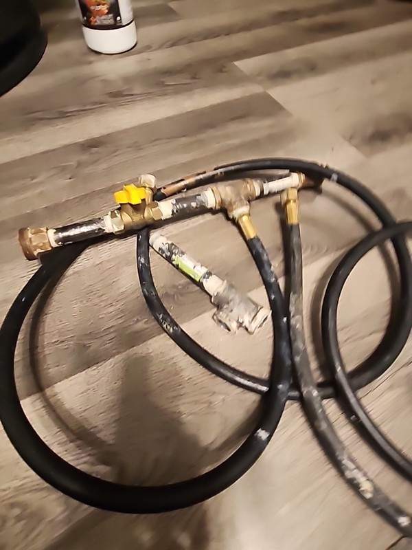 3/8 " Brass/Gas Valve and  Hoses