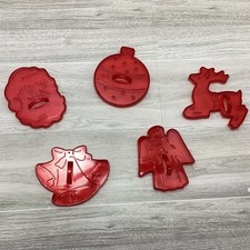 Christmas Cookie Cutter Set Santa Reindeer Angel Bells Ornament Holiday Baking