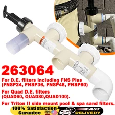 263064 PVC Push Pull Slide Valve For Pentair FNS Plus Quad Filters Spa D.E.Filte
