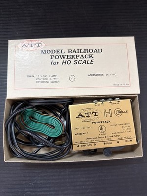 ATT Vintage Hobby Train TRANSFORMER Model 1 AC/DC Power Pack Ho New In Box
