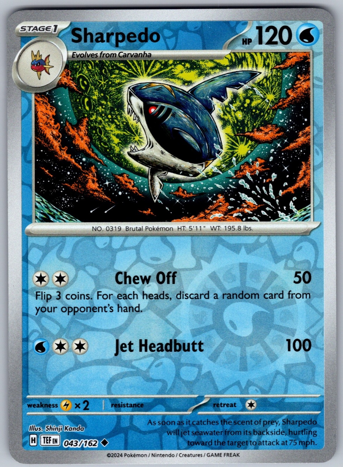 Sharpedo Uncommon SV05: Temporal Forces 043/162 NM