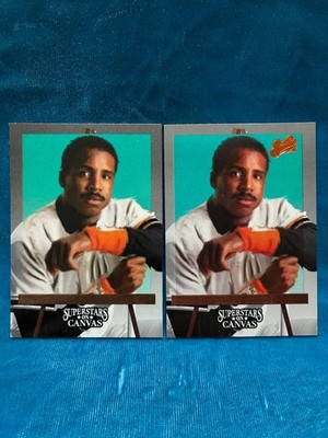 2 Barry Bonds 1993 Studio #10 Superstars on Canvas ONE HAS NO NAME OR LOGO ERROR