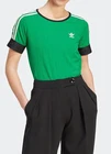 NWT new Adidas Adicolor 70s Green Knit Tee T SHIRT Womens S Small Trefoil IK7844