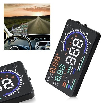 A8 5.5 Inch Car Head Up Display HUD OBD II Night Speed Warning System
