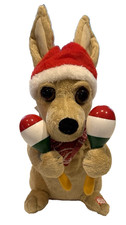 Chihuahua Santa Hat Xmas Animated Sings Dances La Bamba Maracas Tested Works