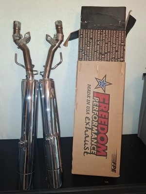Freedom Performance 2-into-1 Exhaust Pipes Mufflers Motorcycle (NEW IN BOX)