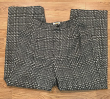 Talbots 100 Wool Herringbone Wide Leg Pant Women's 12