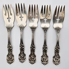 Reed & Barton Francis I Sterling Silver Salad Forks  6-1/8" No Monogram Lot of 5