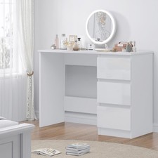3 Drawer Dressing Table Modern Bedroom Furniture Scandinavian Design White Gloss