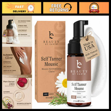 Natural Self Tanner Mousse - Organic Sunless Tanning Foam for Streak-Free Tan, N