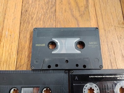 Lot of 3 TYPE IV Cassettes - TDK MA-110 - TDK MA-C60 - Maxell MX90