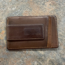 Bullstrap Brown Leather Mens Folding Magnetic...