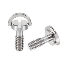 Round D Shaft 1/4" Screw Mount Adapter 0.43" Stainless Steel Thread 2pcs