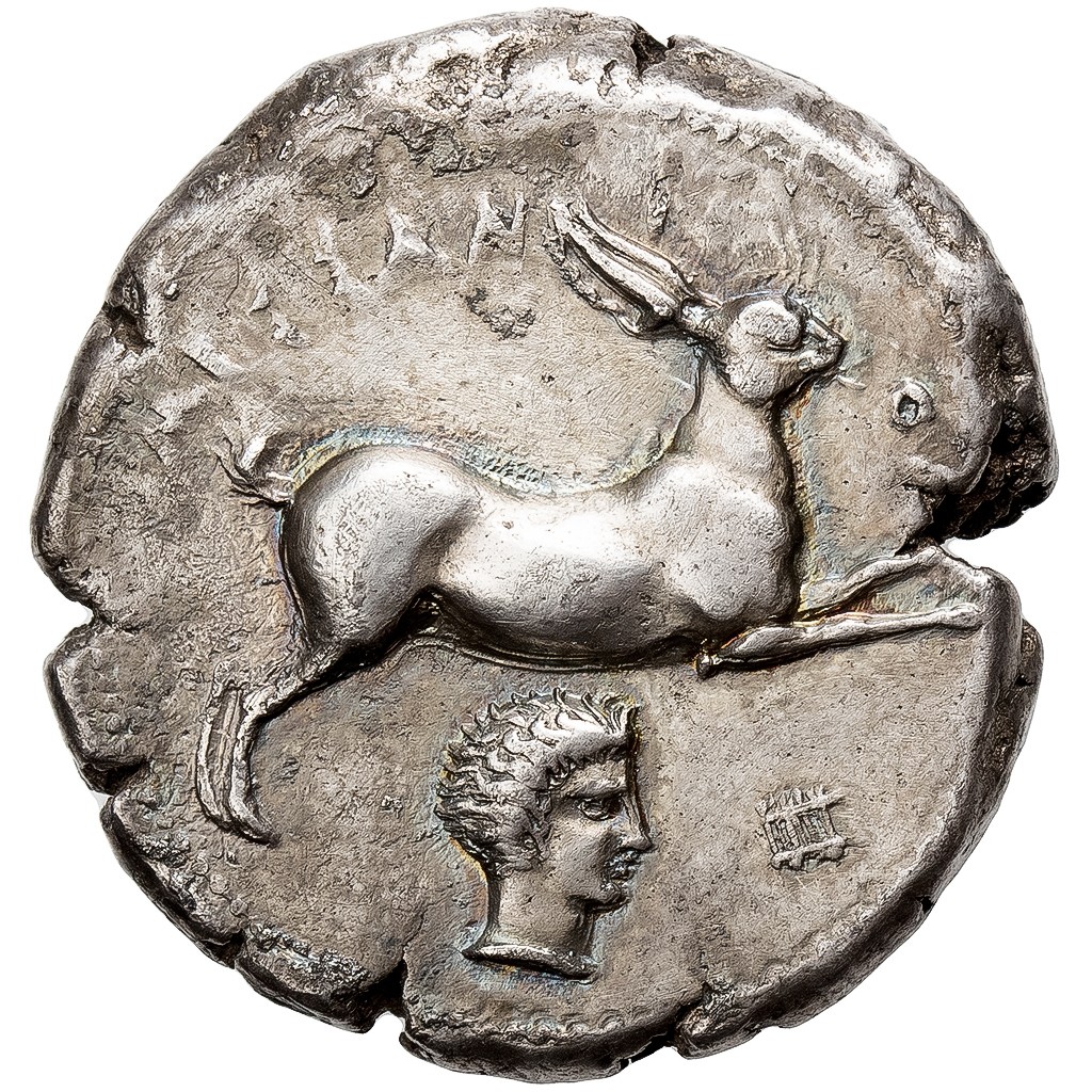 [#1506863] Sicily, Tetradrachm, ca. 412-408 BC, Messana, Silber, SS+, HGC:2-795