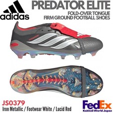 adidas Soccer Cleats PREDATOR ELITE FT FG Iron Metallic/White/Lucid Red JS0379
