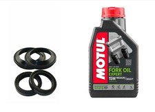 Fork Oil Seals + Motul 15W Oil Yamaha FZR 1000 RU EXUP USD Forks 1991-1993